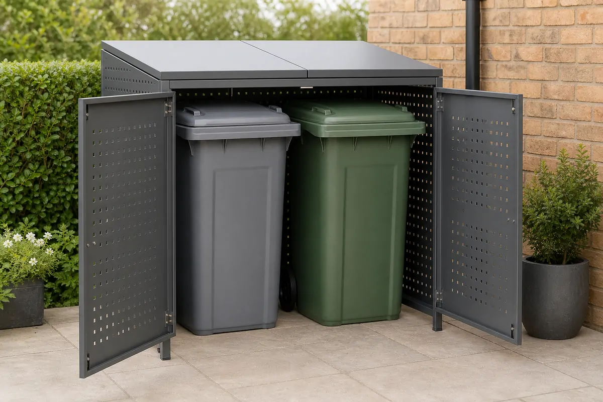 Double bin stores illustrative dimension view